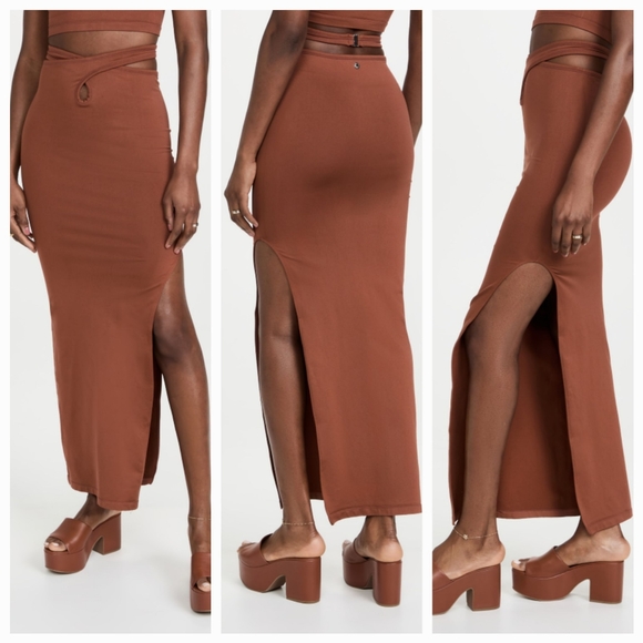 Simon Miller Nana Crop top and Yammin Midi Skirt in Coconut Shell M/L NWT - Picture 10 of 12